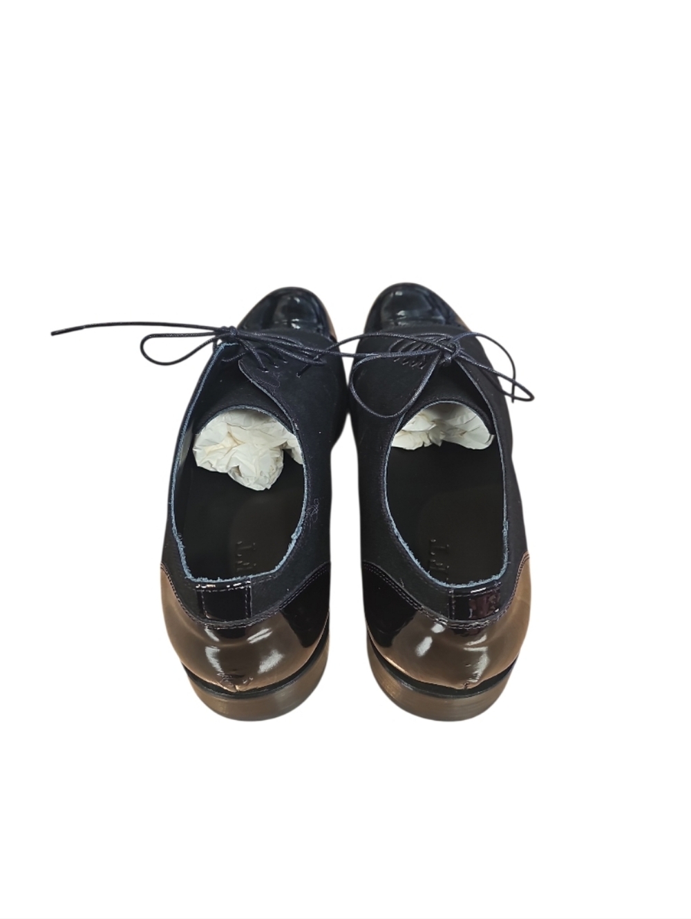 NEW TAFT Classic Black Men's Cap-Toe Oxford Dress Shoes - Picture 2 of 8